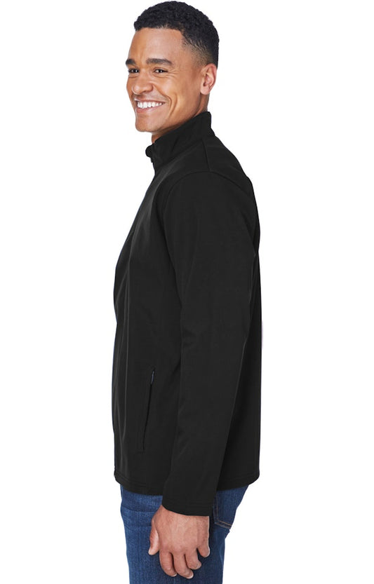 Team 365 TT80 - Men's Leader Soft Shell Jacket - Black - Black front