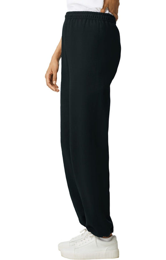 Gildan G182 - Unisex Heavy Blend™ 50/50 Sweatpants - Black - Black front