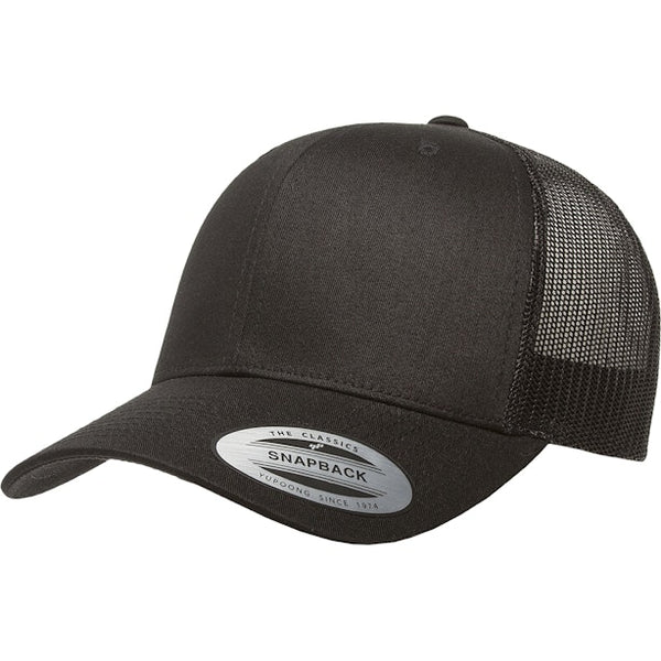 Yupoong 6606 - Unisex Retro Trucker Cap - Black