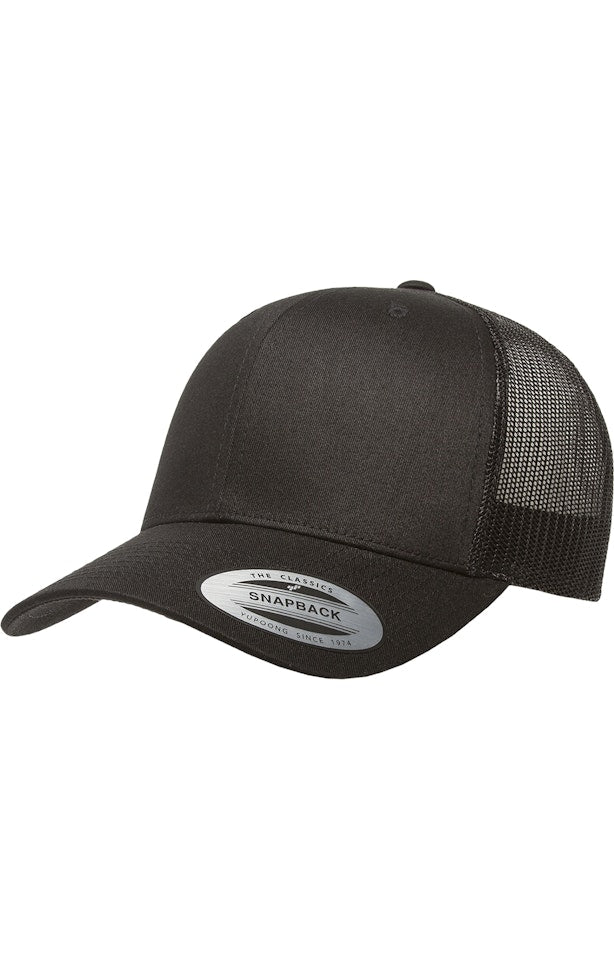 Yupoong 6606 - Unisex Retro Trucker Cap - Black