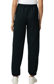 Gildan G182 - Unisex Heavy Blend™ 50/50 Sweatpants - Black - Black front